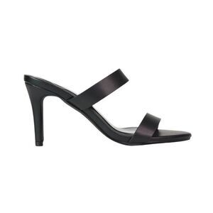XY London Womens/Ladies Wolf Double Strap Mule Sandals / Black